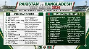 Pakistan vs Bangladesh Squad